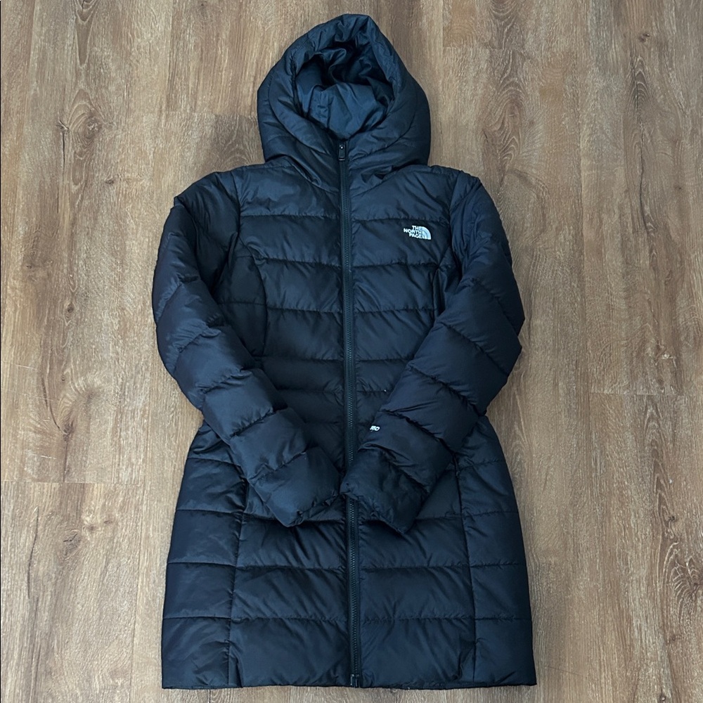 Women’s North Face Women's Long Black Puffer Jacket, Size S